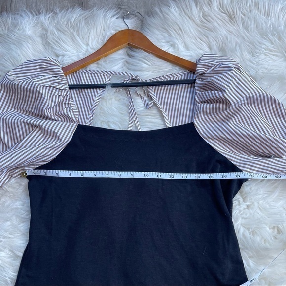 Maeve Anthropologie Open-Back Puff-Sleeved Blouse‎ - Picture 4 of 10